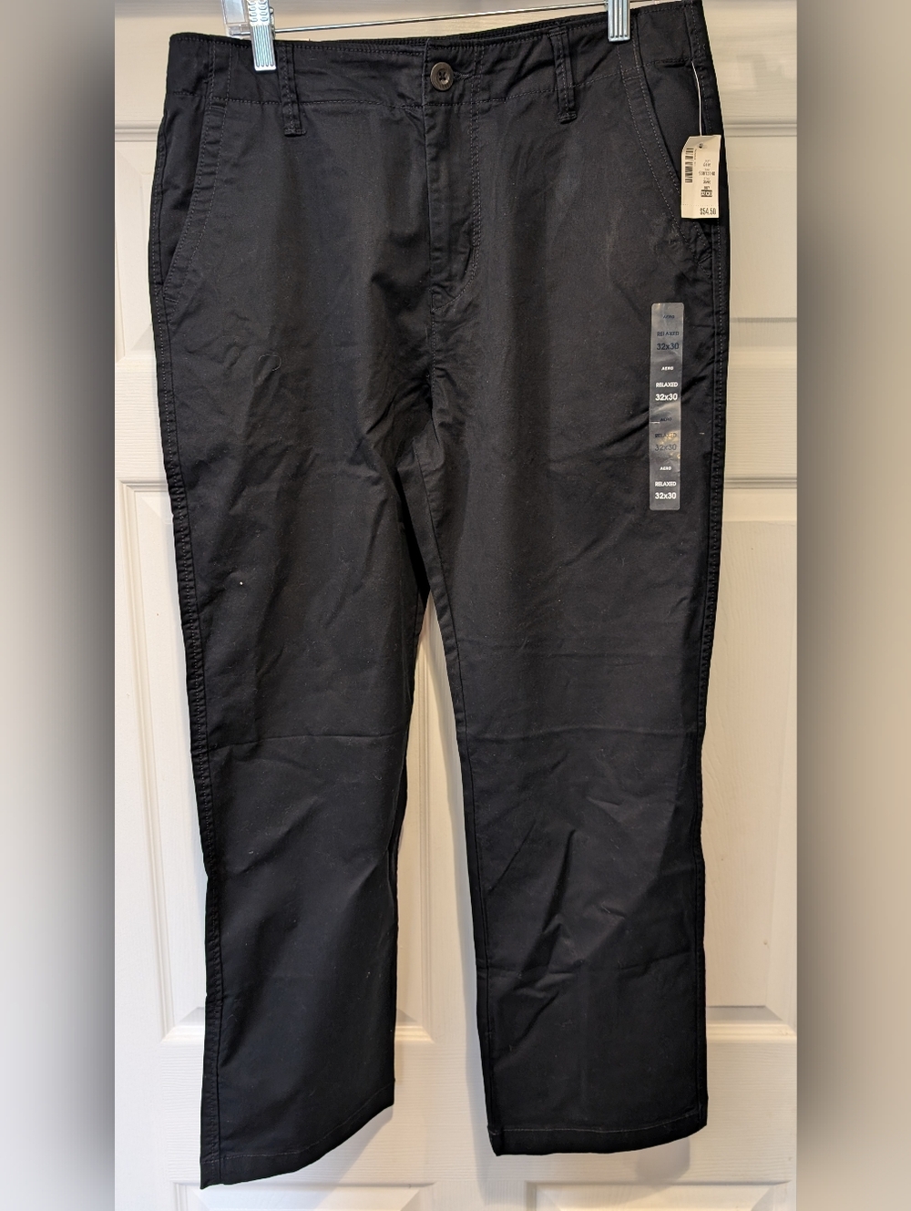 NEW! Aeropostale Men's Relaxed Fit Black Plants 32x30 Cotton Spandex Blend cthny